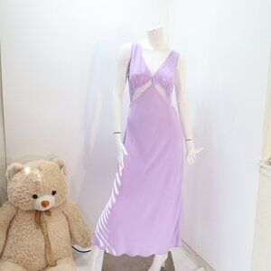 Women's Lace Detail Slip Midi Dress - Wild Fable™ Lavender Size M NWT